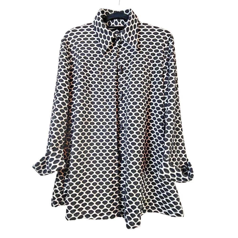Sole Dione Studio Jacket Women Medium Black & White Honeycomb Knit